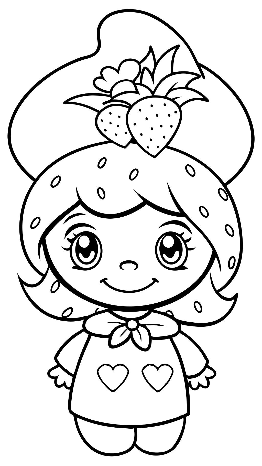 Pages de coloriage de shortcake aux fraises